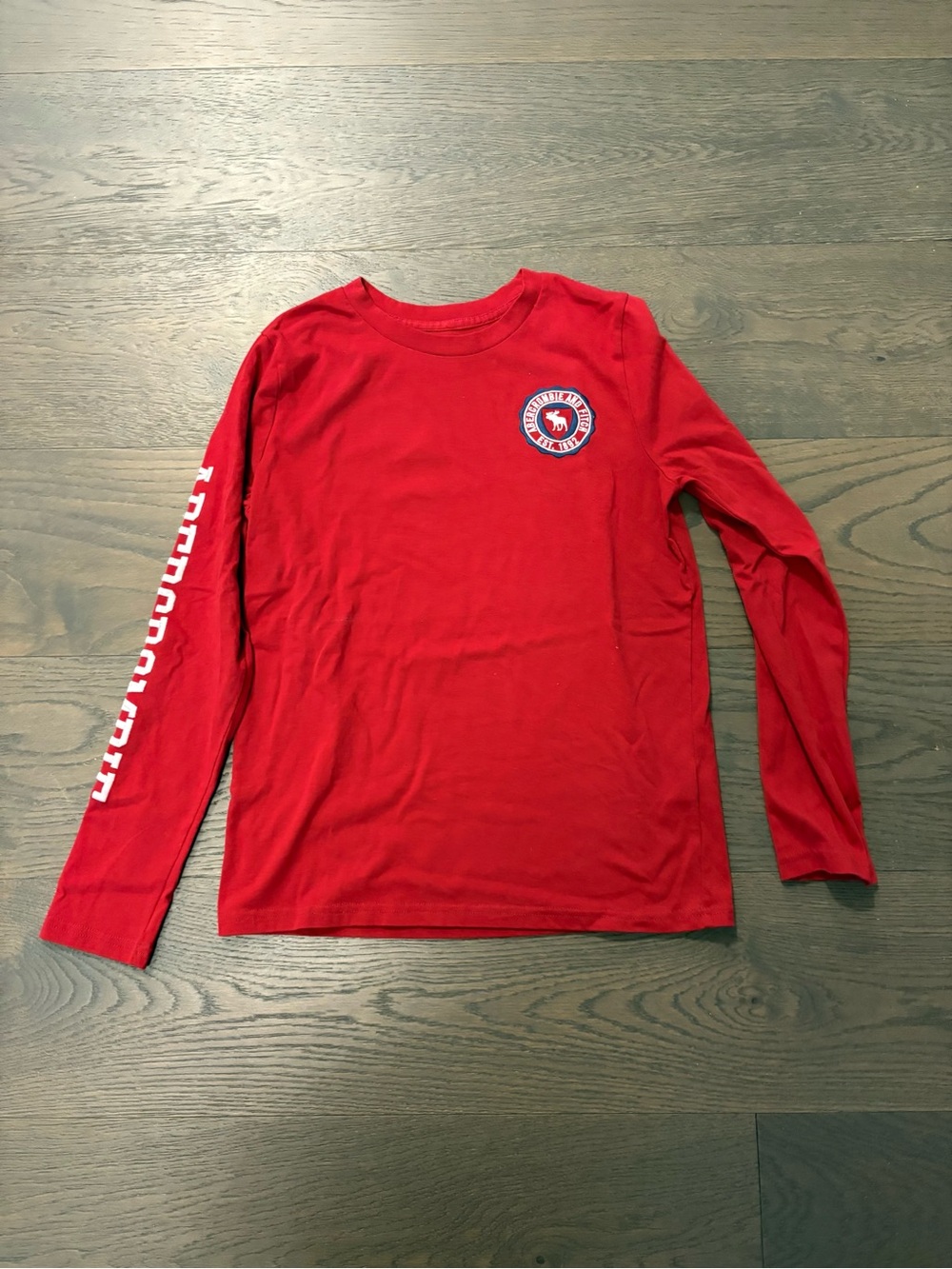 Abercrombie kids red long sleeve top sz 13/14 NWT
